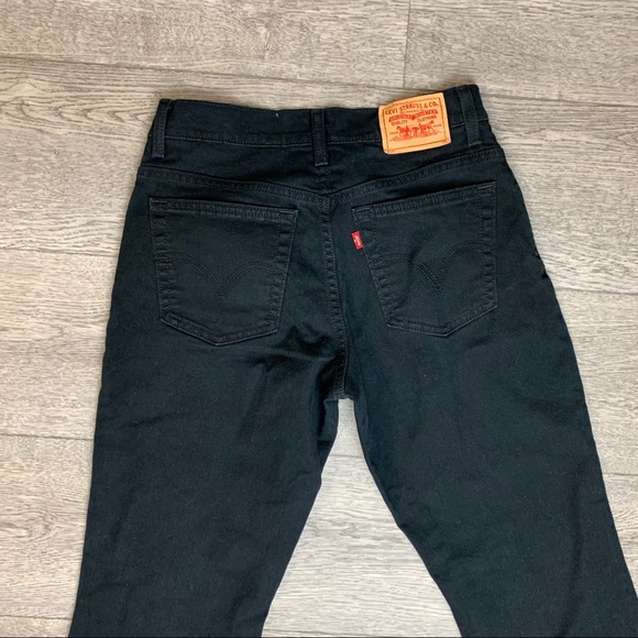 Retro Levi’s Jeans’S 550 mid-rise black wash bootcut fit Sz 29/ 8 rigid cotton - Picture 10 of 13